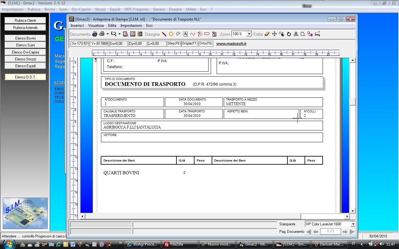 Anteprima di Stampa Documento di Trasporto Anteprima di Stampa Documento di Trasporto